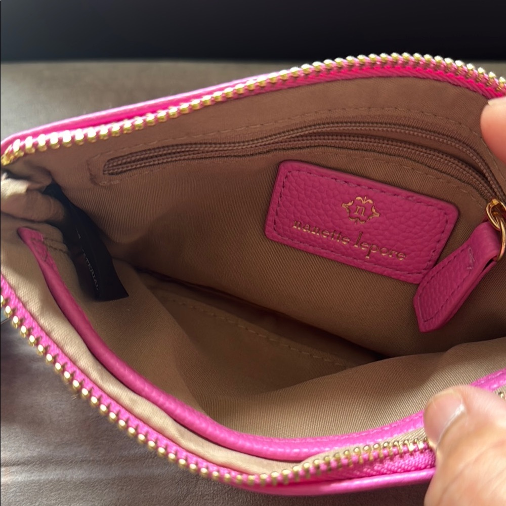 Nanette Lepore Pink Vegan Leather Wristlet - Picture 7 of 7